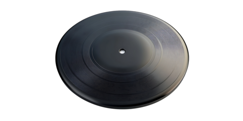 vinyl record 3D, detailed grooves