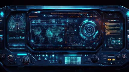 Cybernetic AI Interface Processing Global Futuristic 2 - JPEG