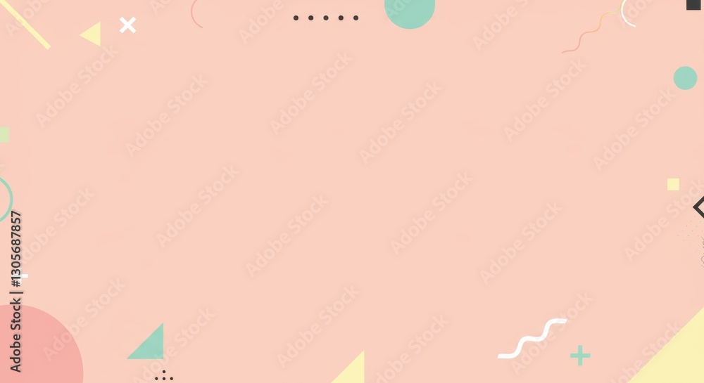 Aufkleber abstract pastel geometric background with shapes and patterns