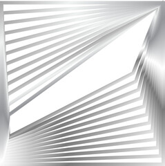 Obraz premium Square dynamic with metallic glowing silver, banner, frame, symbol