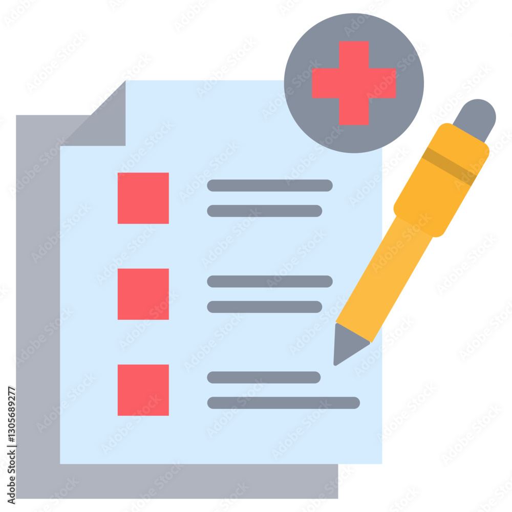 Poster add task flat icon