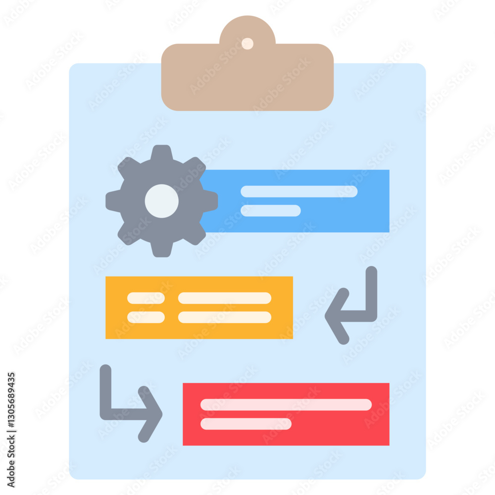 Poster workflow flat icon