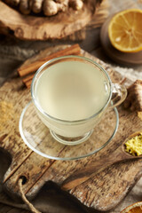 Ginger tea with lemon and cinnamon