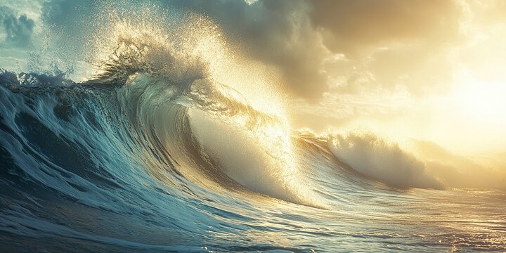 Glowing Ocean Wave
 - Powered by Adobe