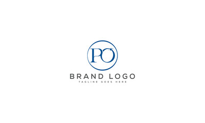 letter PO logo design vector template design for brand.
