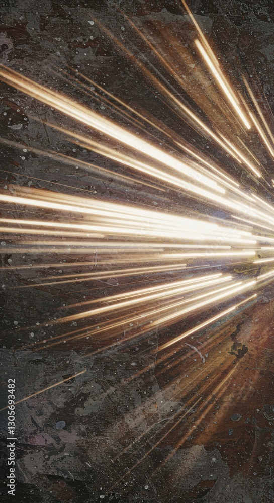 Poster dynamic light streaks on grunge background creating energetic abstract visual