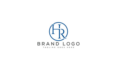 letter HR logo design vector template design for brand.