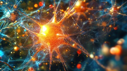 Neural Network of AI Forming Intricate Data Connections