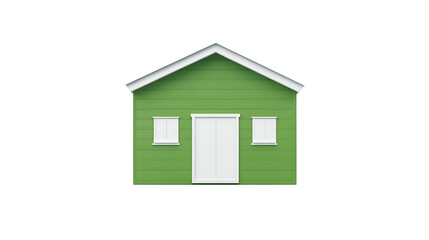 monopoly house 3D, green finish