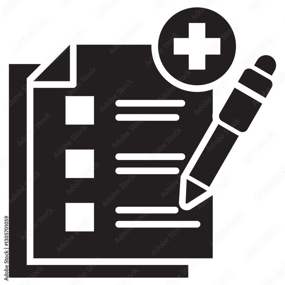 Poster add task glyph icon