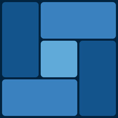 Blue Shades Bento Grid Box Layout