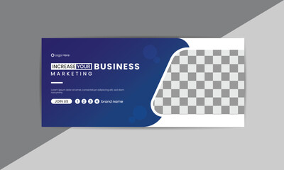 Corporate modern Facebook cover  web banner template for social media branding