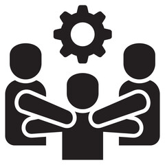 Collaboration Glyph Icon