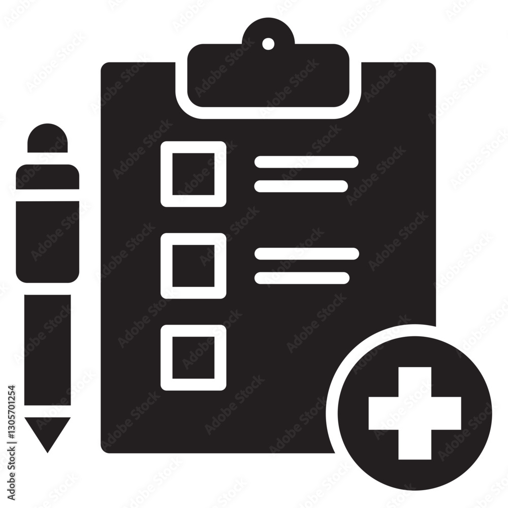 Poster add task glyph icon