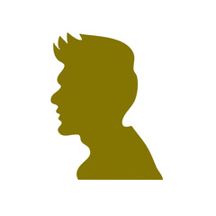 Female and male faces portraits
