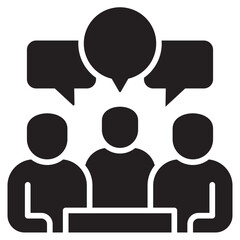 Conversation Glyph Icon