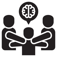 Brainstorm Glyph Icon