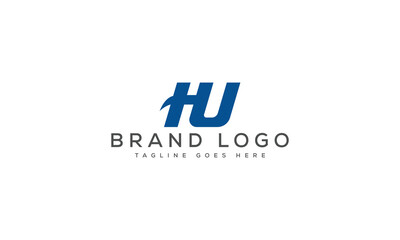 letter HU logo design vector template design for brand.