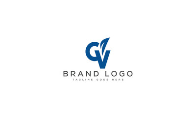 letter CV logo design vector template design for brand.