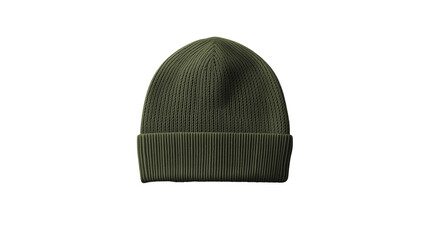 green knitted cap , hat of wool for cold weather isolated on white , transparent png 