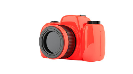 camera 3D, glowing lens