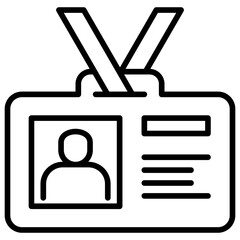 Id Card Line Icon