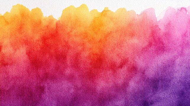 Abstract watercolor wash in warm colors, transitioning from yellow to purple.