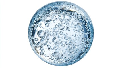Aqua Sphere: A Captivating Image of Bubbles in a Crystal Orb