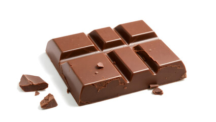 delicious bar of chocolate with some broken pieces