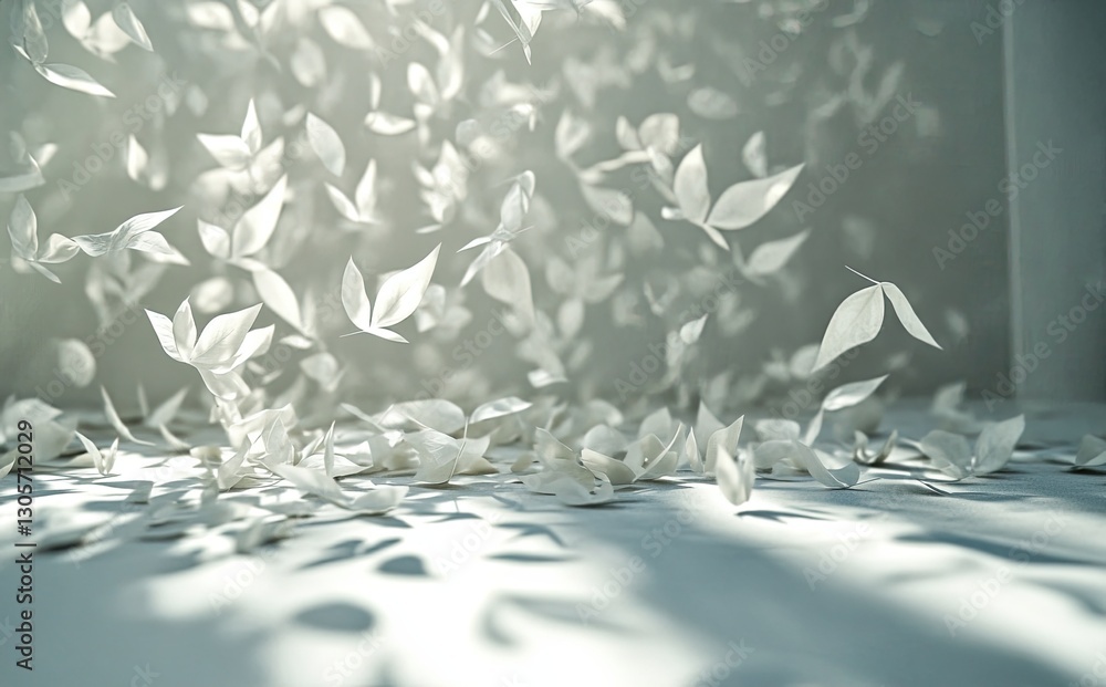 Poster abstract shadow overlay from foliage on a transparent backdrop