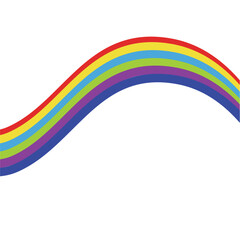 Different shaped colorful rainbow
