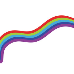 Different shaped colorful rainbow
