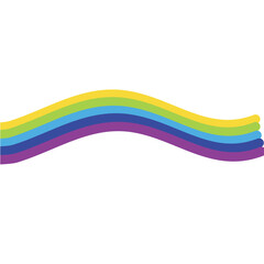 Different shaped colorful rainbow
