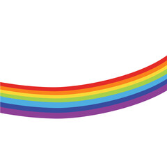 Different shaped colorful rainbow
