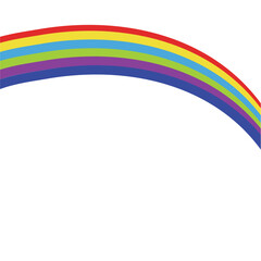 Different shaped colorful rainbow
