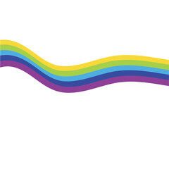Different shaped colorful rainbow
