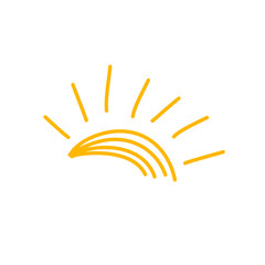 Hand drawn sun icon
