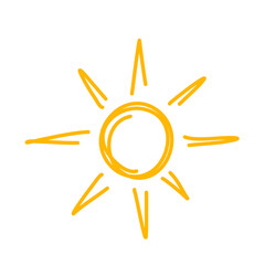 Hand drawn sun icon
