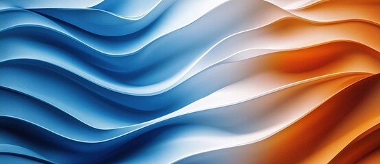 Obraz premium Abstract blue orange wave background.