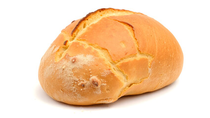 A freshly baked loaf of crusty bread, golden brown and inviting. The bread has a rustic, artisanal appearance. 