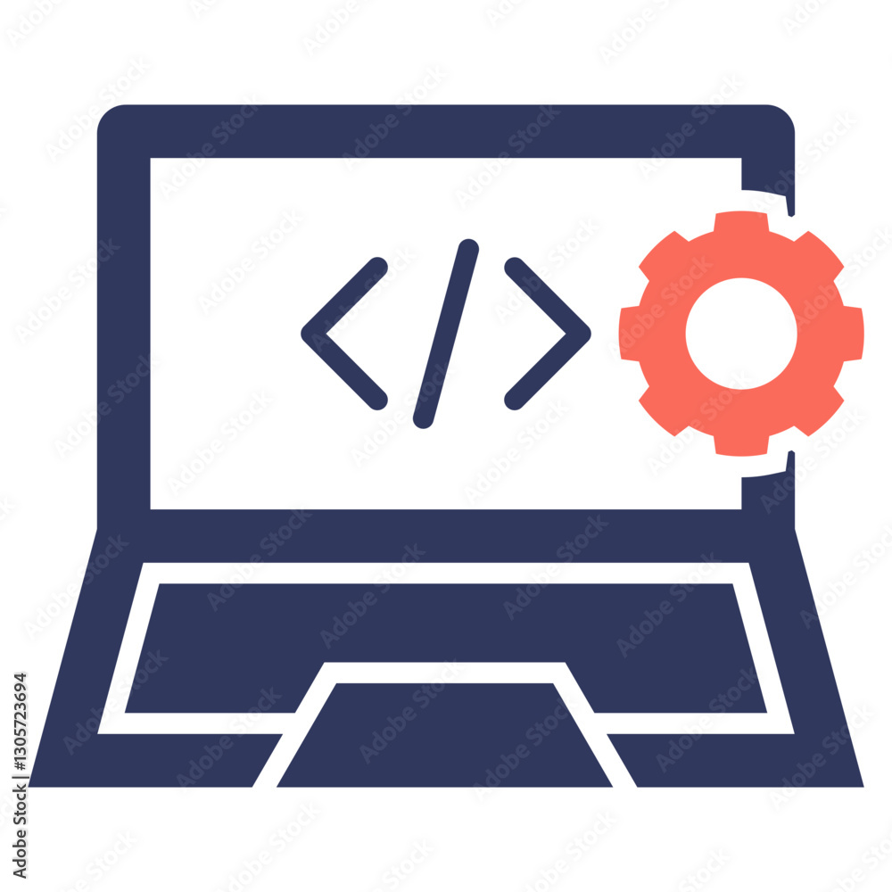 Poster software development mixed icon