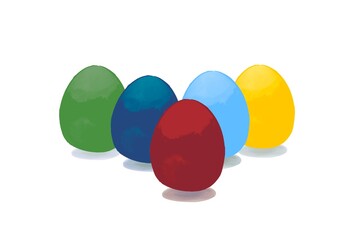 easter eggs pattern colorful graphic