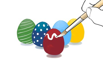 easter egg with a painted