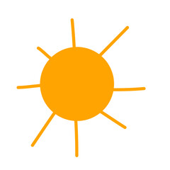 Doodle sun sketch illustration
