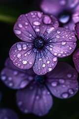Closeup macro view of flower in Spring.