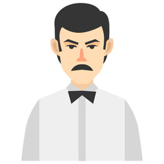 Boxing referee avatar character vector illustration design