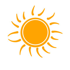 Doodle sun sketch illustration
