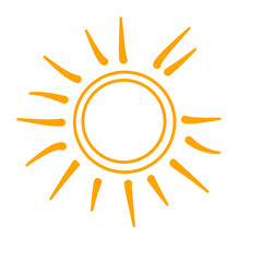 Doodle sun sketch illustration
