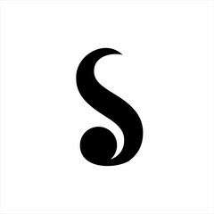 Unique letter S logo design with the number 8 concept.
