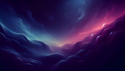 Dark gradient background with grain texture, purple to pink to blue color flow, abstract design.